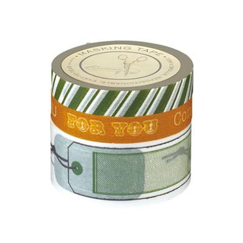 Marks MT和紙膠帶 Scrapholic 禮物標籤 - 橄欖綠(SCH-MKT9-OL) - Washi Tape - Paper Green