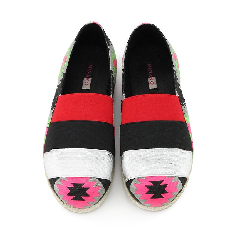 Dark Mocha Frappuccino W1047 - Women's Oxford Shoes - Cotton & Hemp Multicolor
