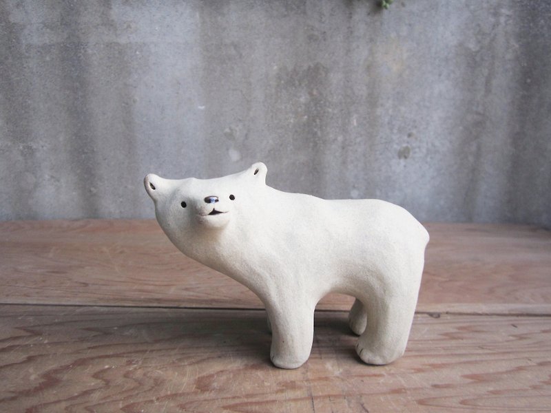 消失的北極-北極熊I - 裝飾/擺設  - 陶 
