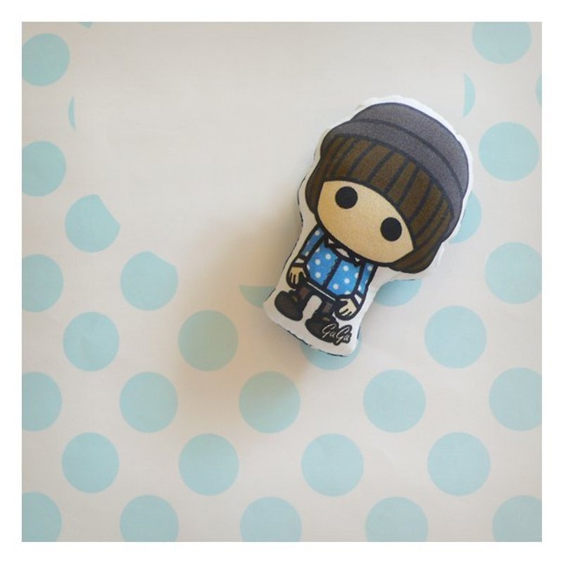 再び♡友人の赤ちゃんの磁石（（もも））☌小さな青いニット帽 - マグネット - その他の素材 ブルー