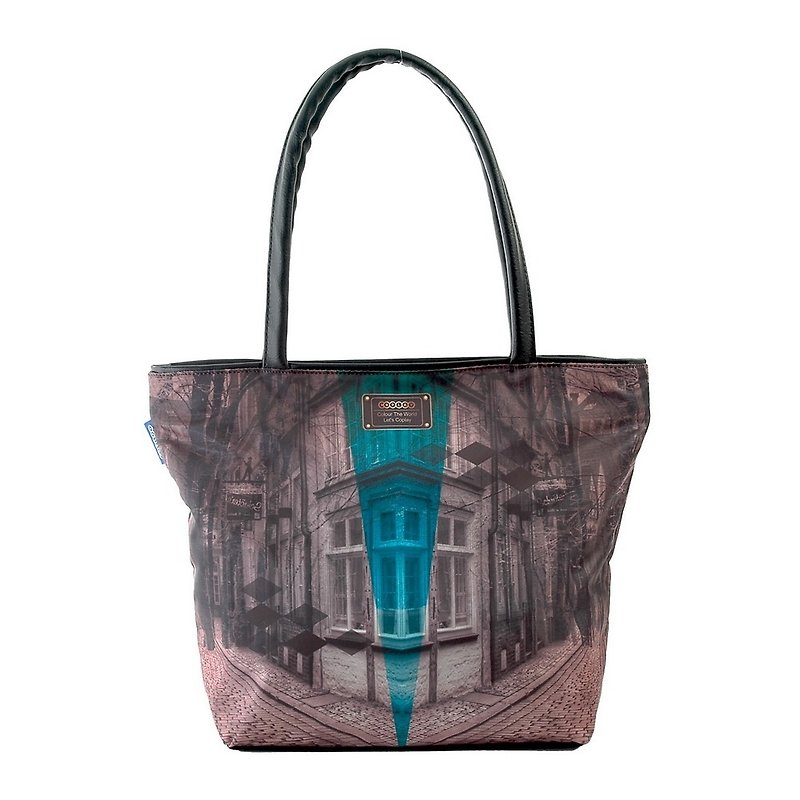 COPLAY tote bag II-vintage street - กระเป๋าแมสเซนเจอร์ - วัสดุกันนำ้ สีเทา