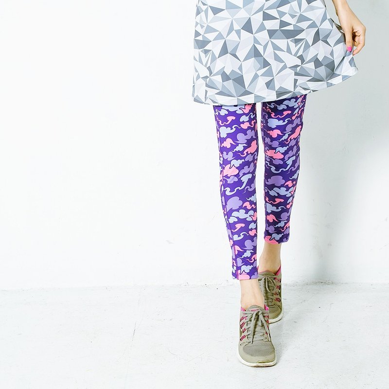 チェ·ジンクールな女性のスポーツパンツ - パープル - パンツ レディース - その他の素材 