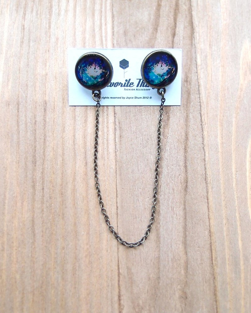 Collar buckle | Star B, paragraph - Brooches - Other Metals Blue