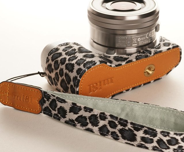 Half Case & Wrist strap Set for Sony-A5000/A5100 - Shop mi81 Half Case & Wrist strap Set for Sony-A5000/A5100 - Shop mi81