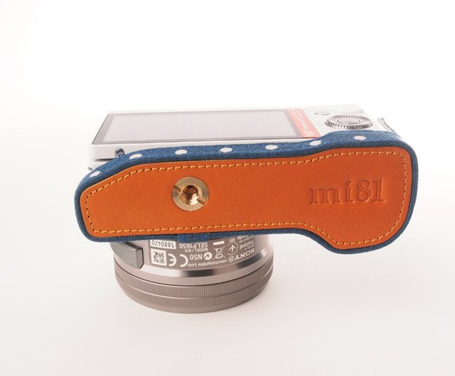 Half Case & Wrist strap Set for Sony-A5000/A5100 - Shop mi81 Half Case & Wrist strap Set for Sony-A5000/A5100 - Shop mi81