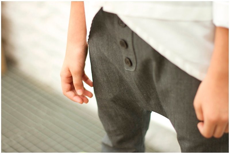 2015 spring and summer Spain MOTORETA neutral charcoal gray baggy pants - อื่นๆ - ผ้าฝ้าย/ผ้าลินิน สีดำ