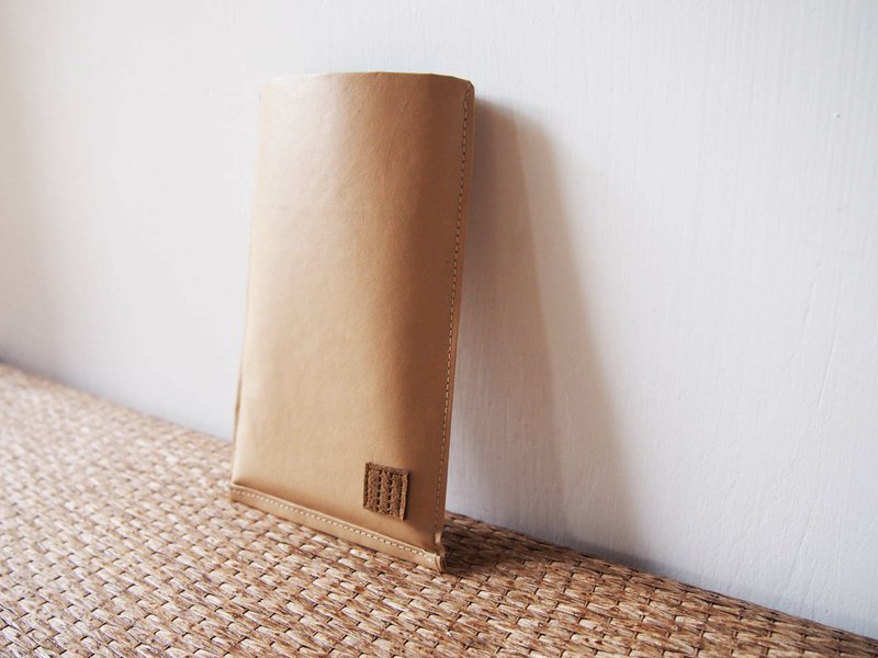 Phone sleeve made with light brown DuPont™ Tyvek® brand material (custom made for any model) - Other - Paper Khaki