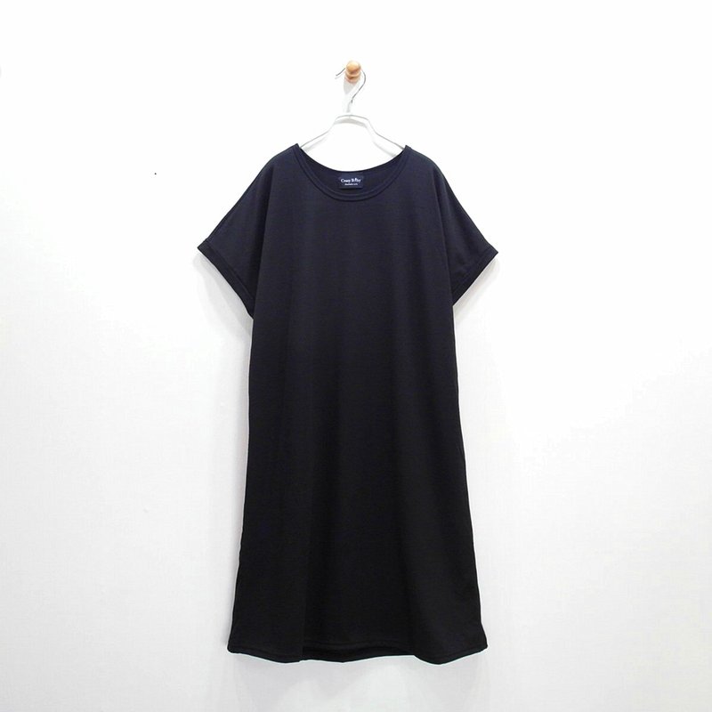 [CrazyBaby] reflexed sleeve dress / short sleeve - One Piece Dresses - Other Materials Black