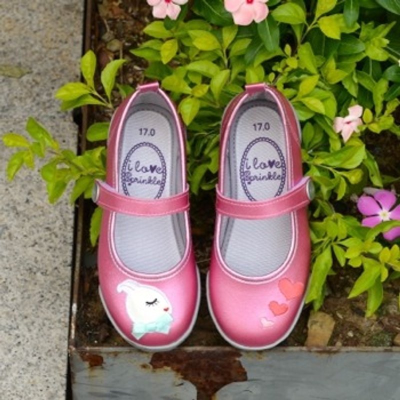 Nora Shining Pink Bunny Doll Shoes - รองเท้าเด็ก - วัสดุอื่นๆ สึชมพู