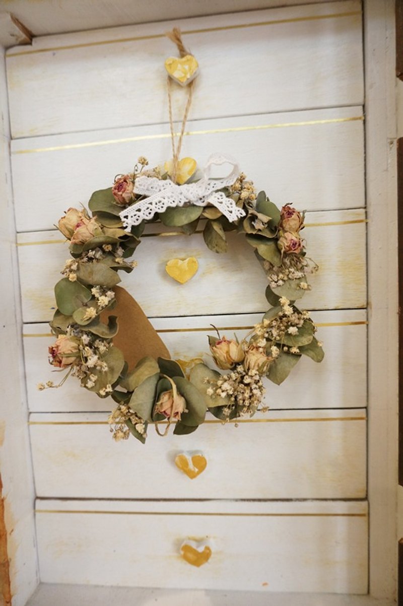Dried wreaths - Rose - Plants - Other Materials Green
