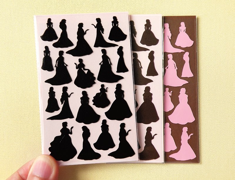 Princess Stickers - Stickers - Waterproof Material Black