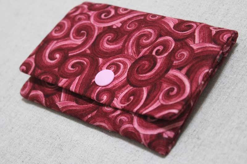 マルチレベル財布 - 赤い波パターン（限界） - コインケース・小銭入れ - その他の素材 レッド