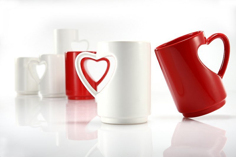 Love Cup (Simple White) - แก้วมัค/แก้วกาแฟ - วัสดุอื่นๆ ขาว