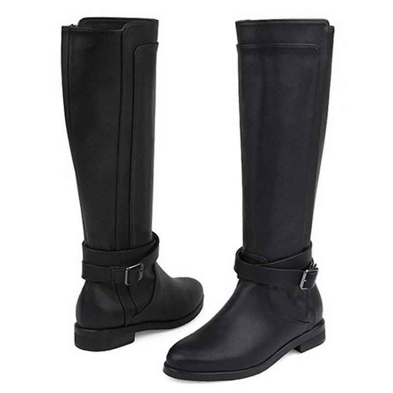 【2016 MUST HAVE ITEM】SPUR classic buttoned boots FF7052 BLACK - รองเท้าลำลองผู้หญิง - หนังแท้ สีดำ