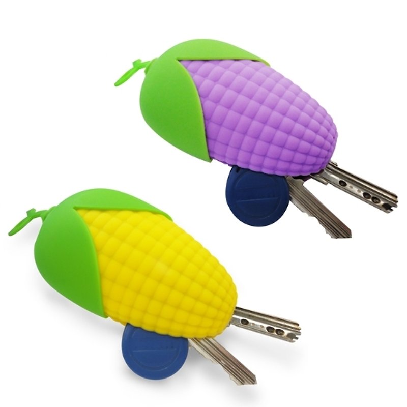 Kalo 卡樂創意 玉米造型矽膠鑰匙包 鑰匙圈 交換禮物 - 鑰匙圈/鎖匙扣 - 矽膠 黃色