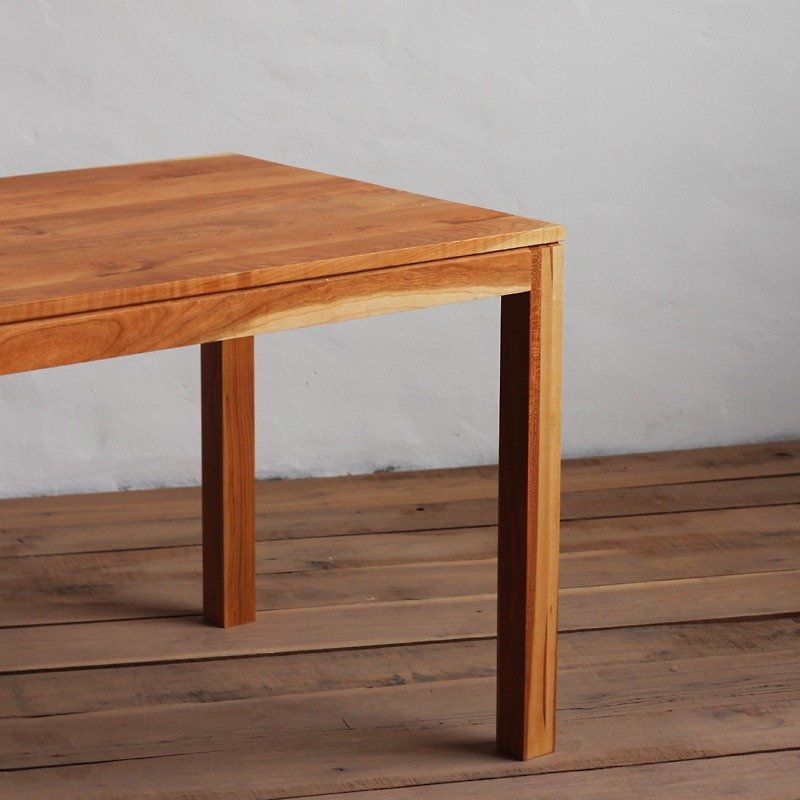 木材の瞬間がある - 西工房 - 無垢材のコーヒーテーブル、サイドテーブル、長いテーブル、ダイニングテーブル（180x80x74） - 伝統的なほぞ穴工法、木のパズル - ランチョンマット - 木製 ホワイト