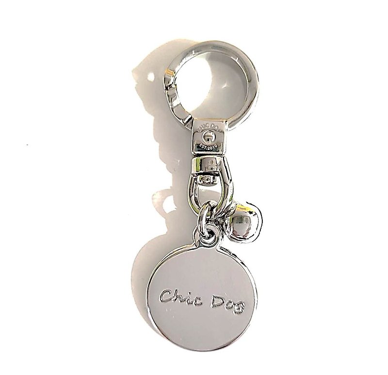 【Activity button】Laser engraving new chic dog brand - ปลอกคอ - โลหะ สีเงิน