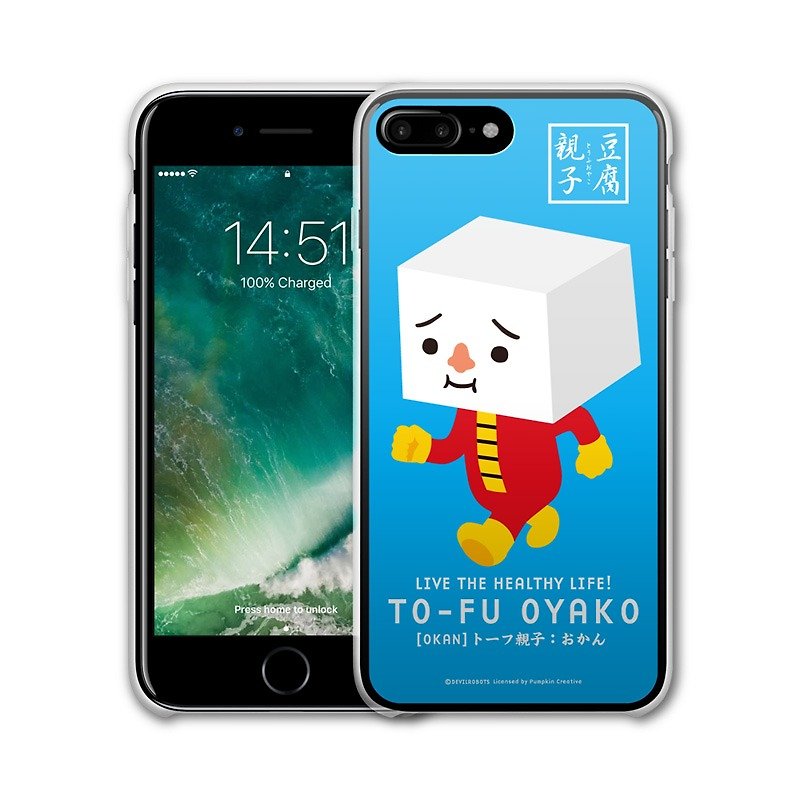AppleWork iPhone 6/7/8 Plusオリジナル保護ケース - 親子豆腐PSIP-340 - スマホケース - プラスチック ブルー