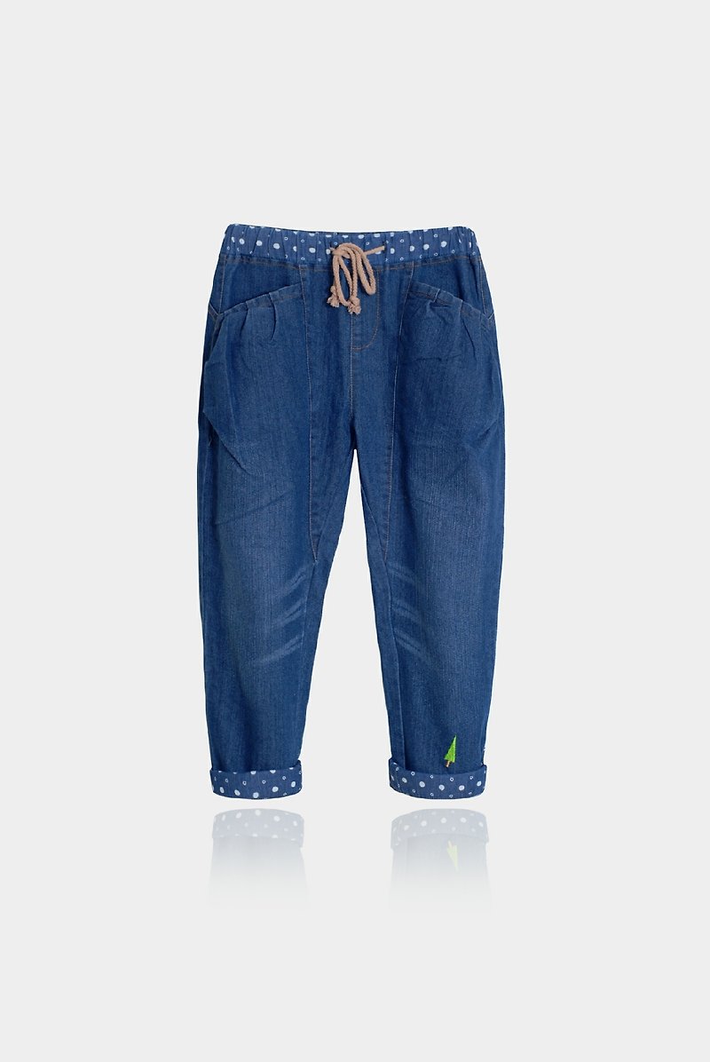 [Exclusive] defines small thin tree / seven wide jeans. last one - กางเกงขายาว - วัสดุอื่นๆ สีน้ำเงิน