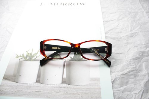 elements-eyewear ELEMENTS eyewear 咖啡紅玳瑁色方形眼鏡框日本手造