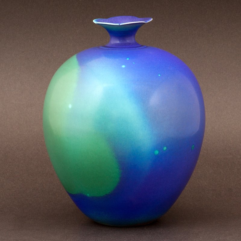 [シーン]単一の作業のための高翔劉Fengxiongボトルの花瓶24センチメートル窯ができるオーロラ - 置物 - その他の素材 多色