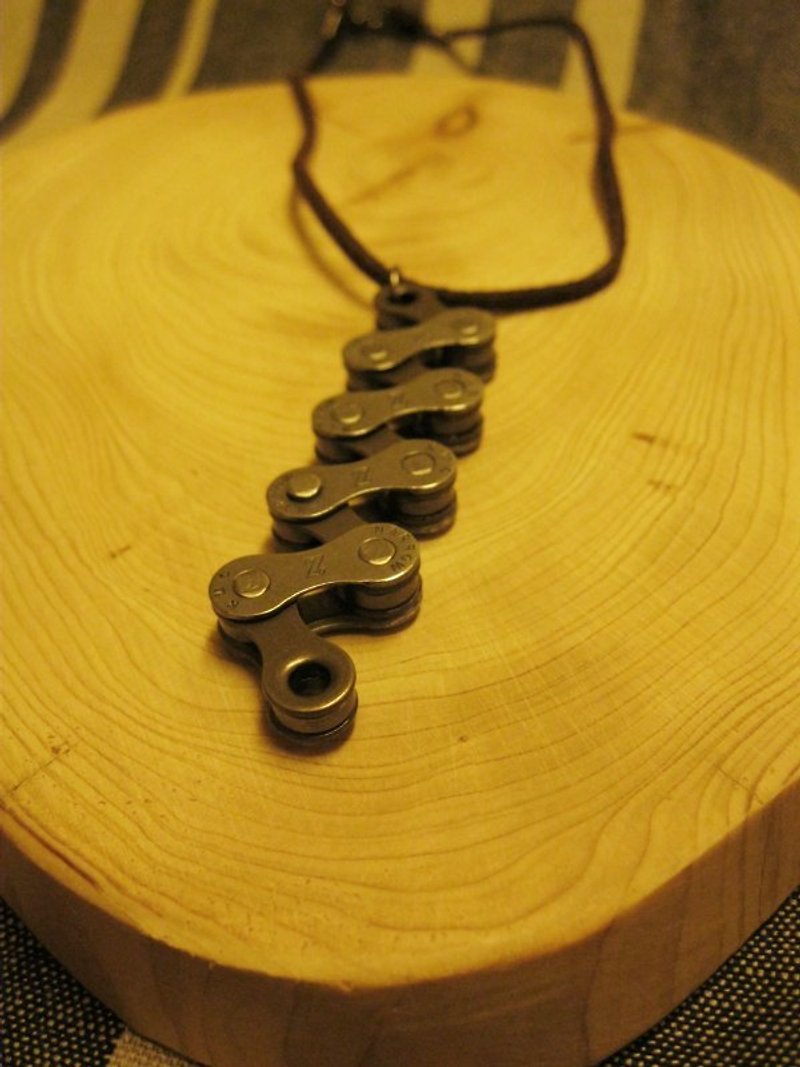 閃電●腳踏車鋼製鏈條●項鍊●編號1004 - Necklaces - Other Metals Khaki