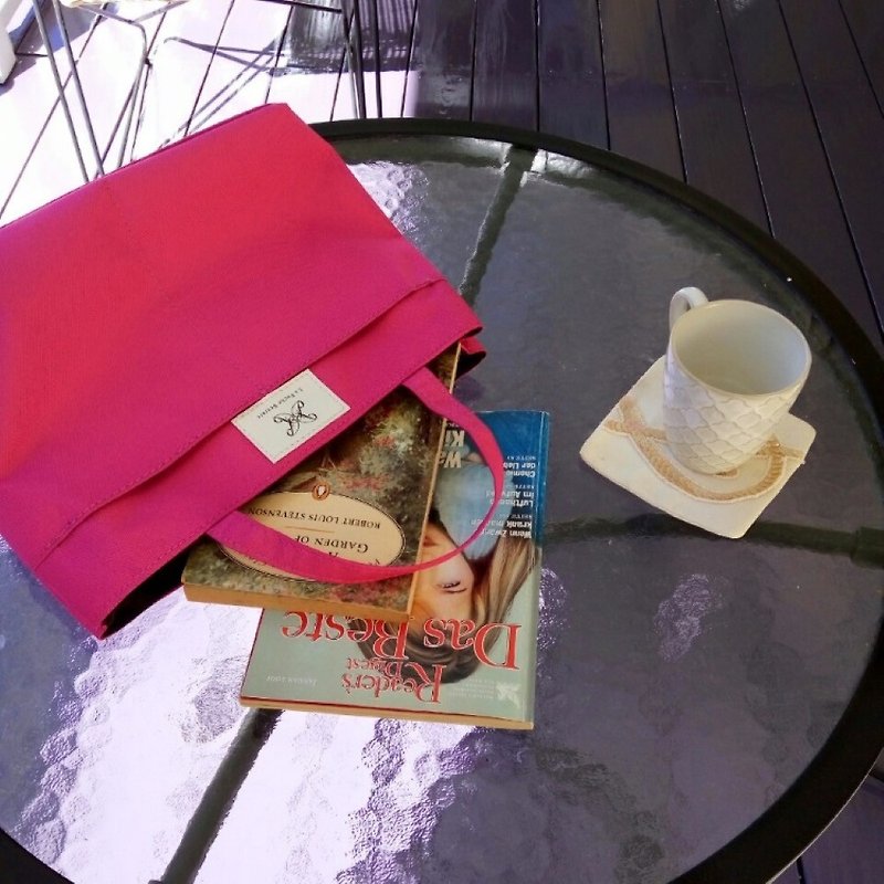 LaPoche Secrete: 交換禮物_優雅收納袋中袋_優雅粉 - 化妝袋/收納袋 - 棉．麻 粉紅色