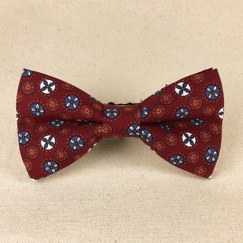 Mr. Tie Hand Made Bow Tie No. 151 - Ties & Tie Clips - Cotton & Hemp Red