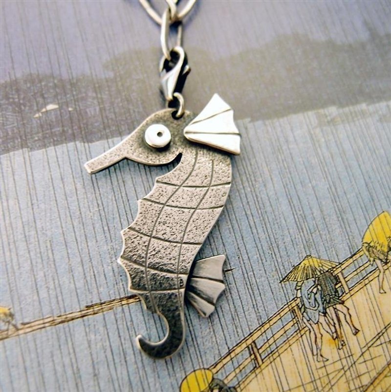 Ark Series---Hippocampus Sterling Silver + Malay Tapir Necklace, limited to Xiaoping's order - Necklaces - Other Metals Silver