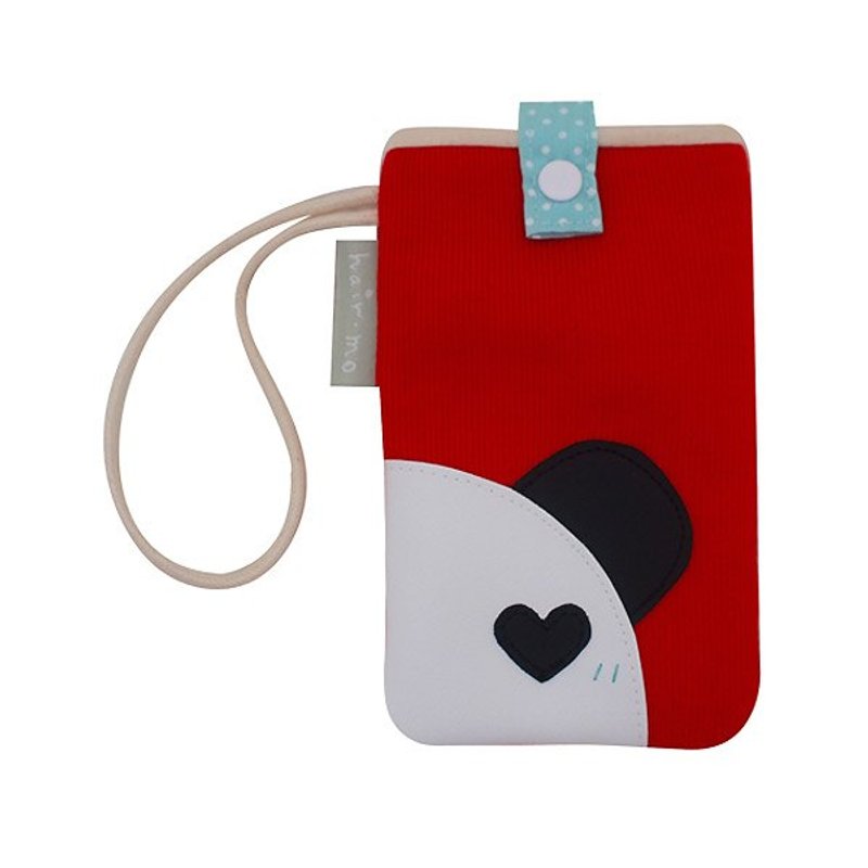 hairmo. Love panda mobile phone bag / iPhone bag - red - เคส/ซองมือถือ - วัสดุอื่นๆ สีแดง