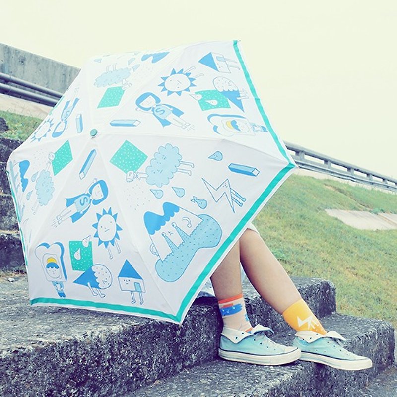 好日推好物商品：自然现象有伞有袜组 - Umbrellas & Rain Gear - Other Materials Blue