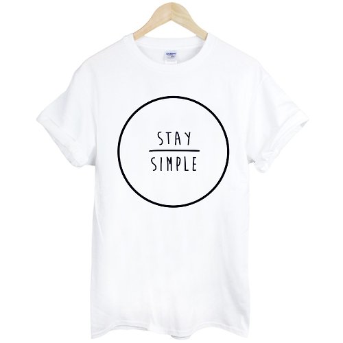 hipster STAY SIMPLE-Circle短袖T恤-2色 保持簡單圓形 三角形 幾何 設計 自創 品牌 時髦 圓 文青