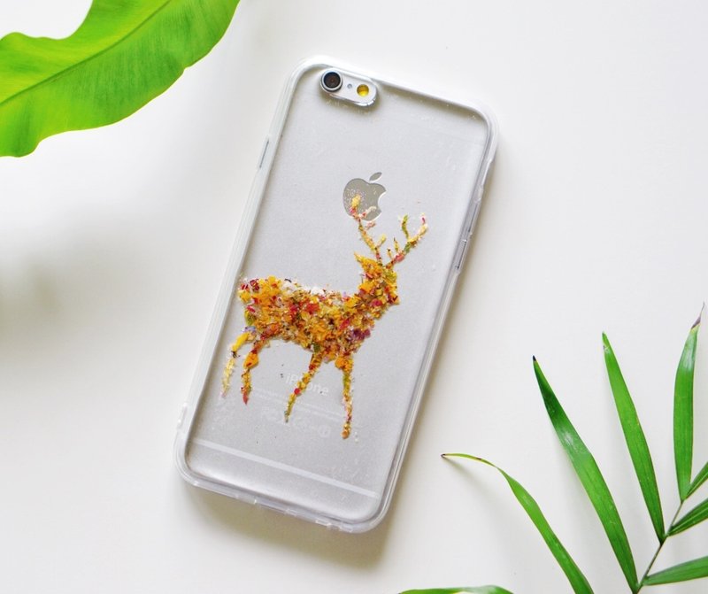 碎花小鹿系列// 植物標本 押花手機殼 iphone 5/5s/SE/6/6s/6 plus/6s plus/7/7plus/Samsung S4/S5/S6/S6Edge/S7/S7Edge/Note3/Note4/Note5 - 手機殼/手機套 - 矽膠 