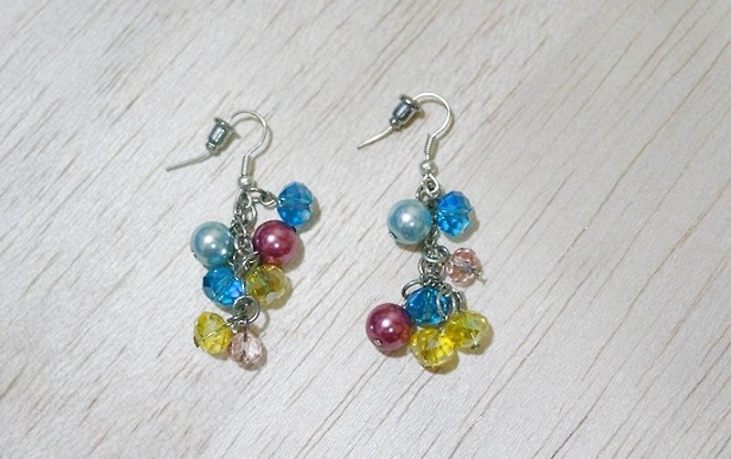 Alloy * bunches of grapes * _ hook earrings - Earrings & Clip-ons - Other Metals Blue