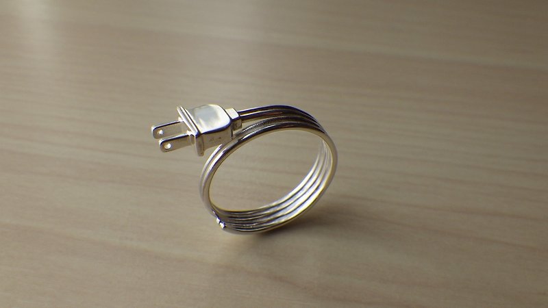 Plug Ring - リング - 金属 シルバー