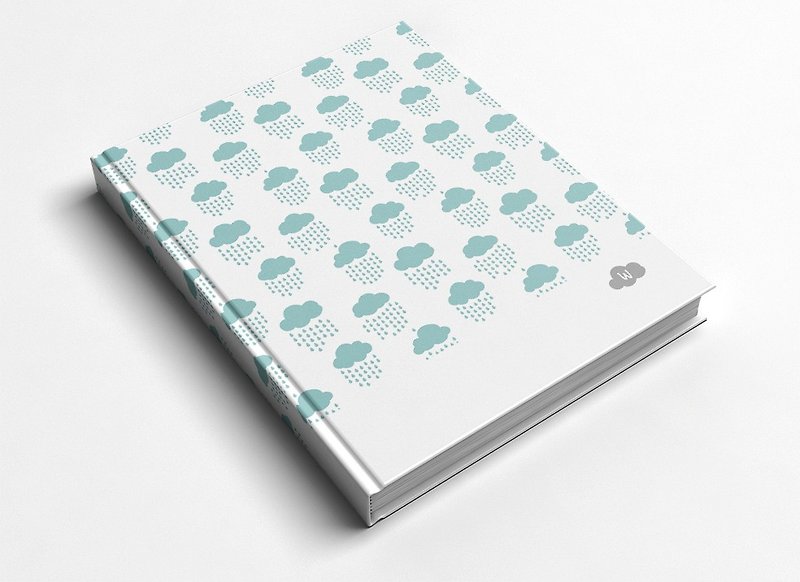 Rococo strawberry WELKIN hand-created_notebook/handbook/diary-blue clouds little dots - สมุดบันทึก/สมุดปฏิทิน - กระดาษ 