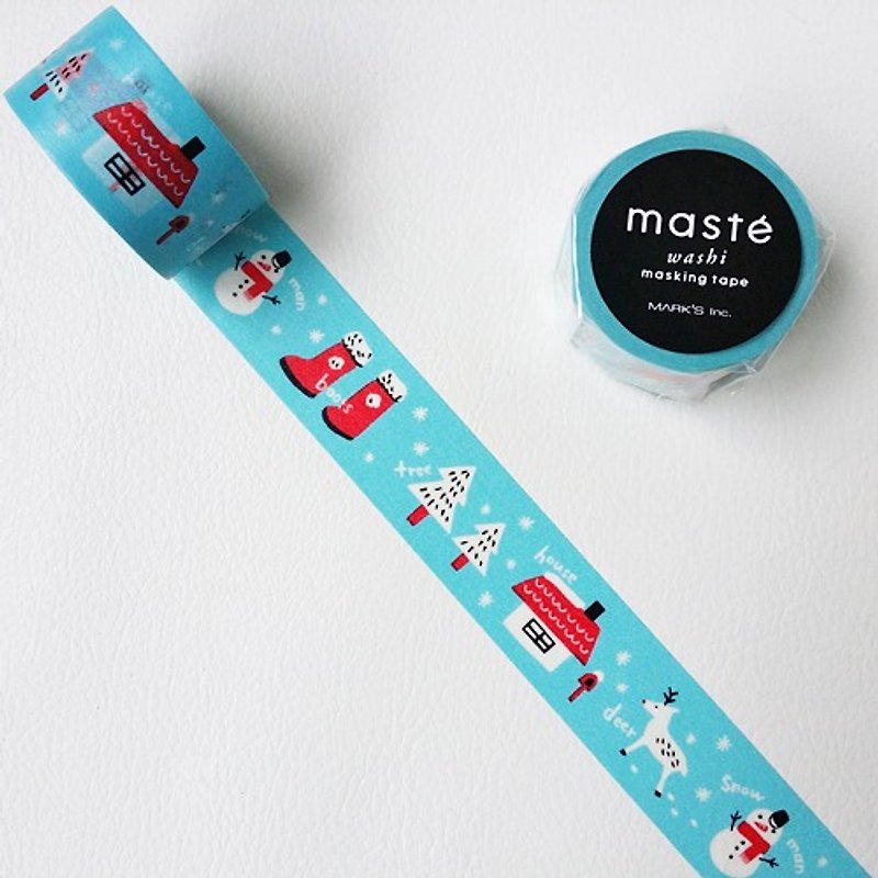 Mastee and paper tape 2015 Xmas [Winter Tour (MST-MKT113-A)] - Washi Tape - Paper Blue