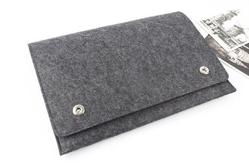 Dark gray computer protective cover felt cover 2020 Macbook 12-inch laptop bag computer bag 034D - Tablet & Laptop Cases - Other Materials 