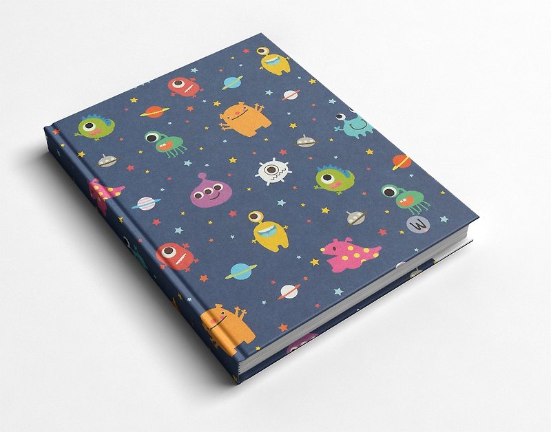 Alien Monster_Handmade Book/Notebook/Notebook/Diary-Beast Rococo Strawberry WELKIN Hand Creation - สมุดบันทึก/สมุดปฏิทิน - กระดาษ สีน้ำเงิน