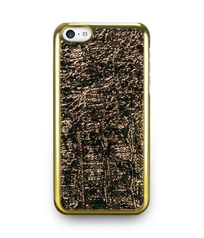 iPhone 5c star Chan embossed glass fiber composite material Rear - champagne - เคส/ซองมือถือ - พลาสติก สีทอง