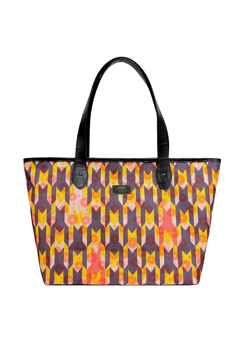 COPLAY tote bag III-Japanese-style daisy - กระเป๋าแมสเซนเจอร์ - วัสดุกันนำ้ สีส้ม