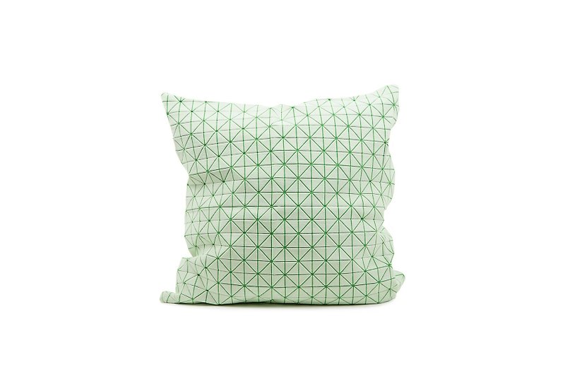 Geo Origami pillow green M - หมอน - วัสดุอื่นๆ สีเขียว