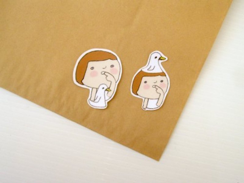 Stickers. Girl - สติกเกอร์ - กระดาษ 