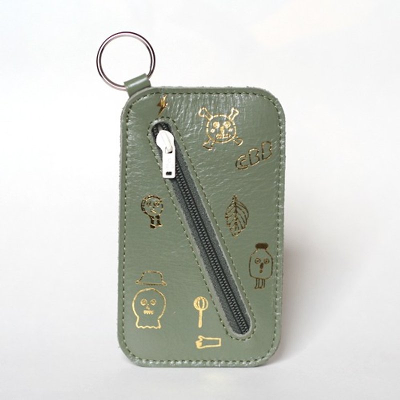 Girl apartment :: CBB leather key ring / purse - Green - Coin Purses - Genuine Leather Green