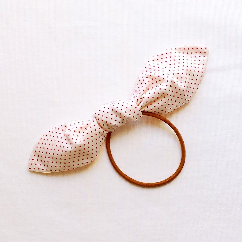 Handmade limited edition red dot polka dot bow hair bundle - Hair Accessories - Other Materials Red