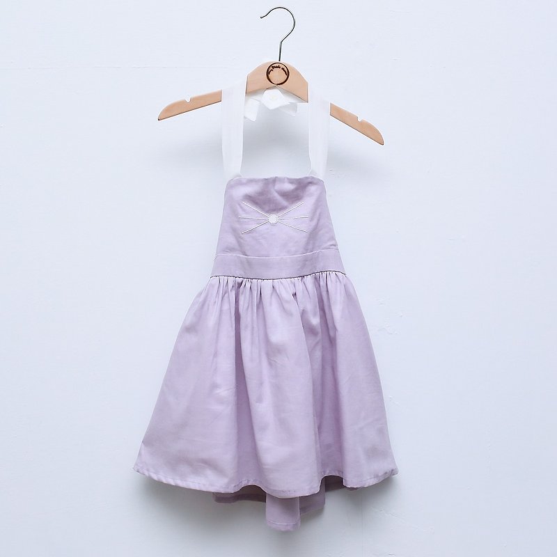 I love Monroe strappy organic cotton dress (lavender purple) - อื่นๆ - งานปัก สีม่วง