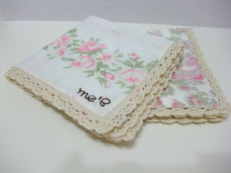 me. Bulei Si small handkerchief (cotton). - Other - Cotton & Hemp Pink