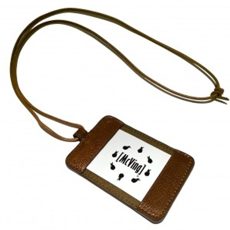 Leather ID holder - straight - ID & Badge Holders - Genuine Leather Brown