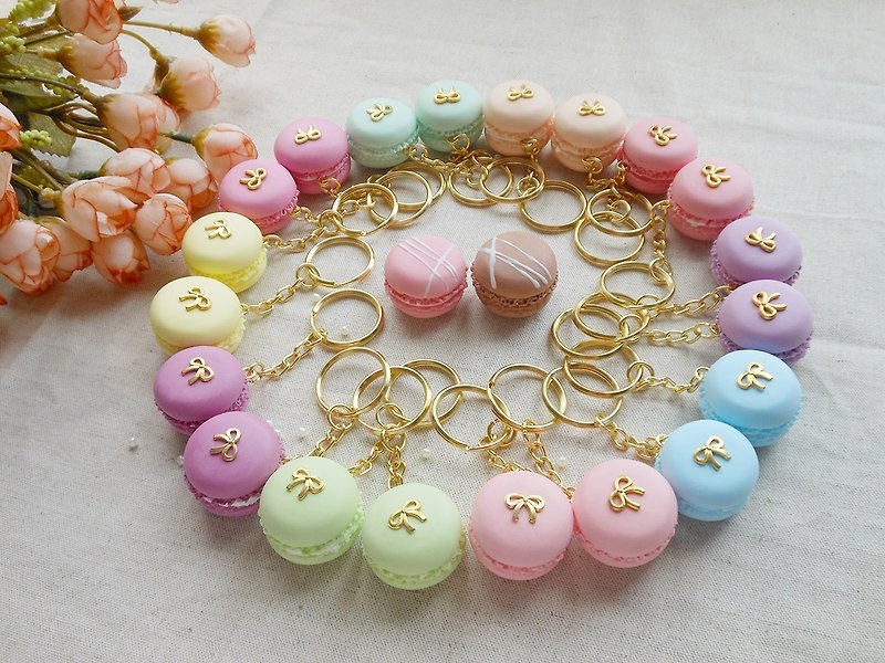 Sweet Dream* handmade French macaron key ring - a total of 14 colors / wedding small things - อื่นๆ - ดินเหนียว หลากหลายสี