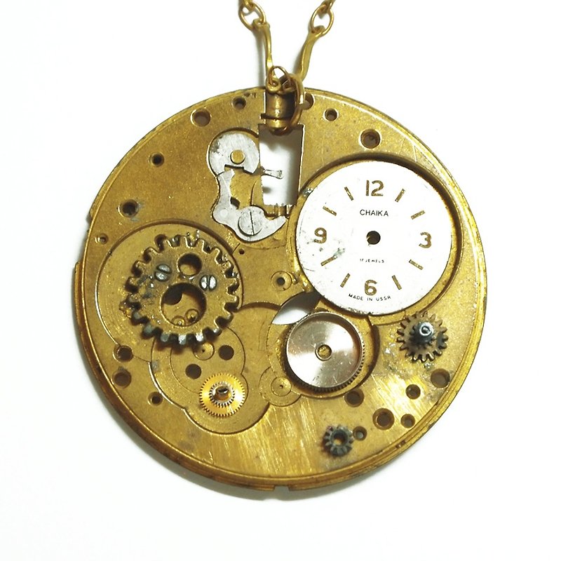 スチームパンクスチームパンクスタイルの懐中時計チャイカ - ネックレス - 金属 ゴールド